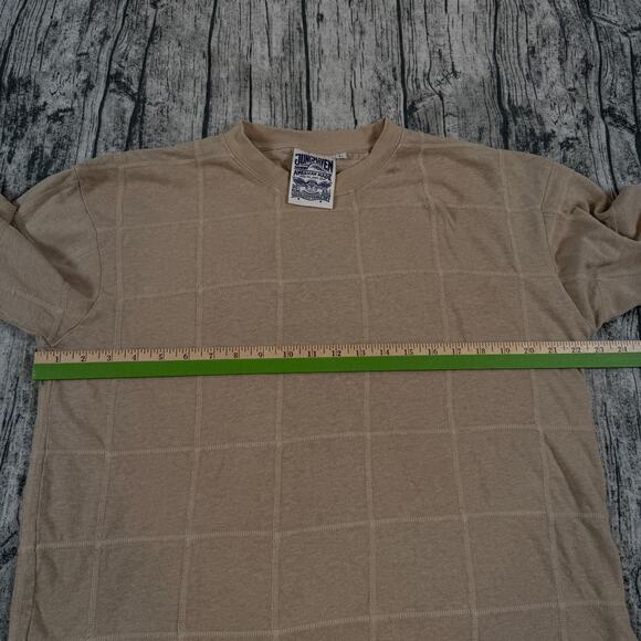 Jungmaven American Made Hemp Organic Cotton Crewneck Sweatshirt Womens L Tan USA - Picture 7 of 9